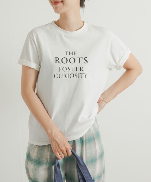 URBAN RESEARCH DOORS(アーバンリサーチドアーズ)の「ベーシックロゴプリントTシャツ(Tシャツ/カットソー・レディース・ネイビー/ブルー/アイボリー・MEDIUM)」の8枚目の写真