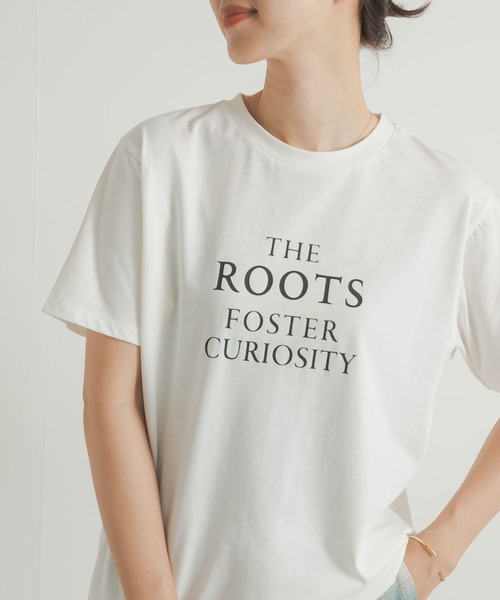 URBAN RESEARCH DOORS(アーバンリサーチドアーズ)の「ベーシックロゴプリントTシャツ(Tシャツ/カットソー・レディース・ネイビー/ブルー/アイボリー・MEDIUM)」の10枚目の写真
