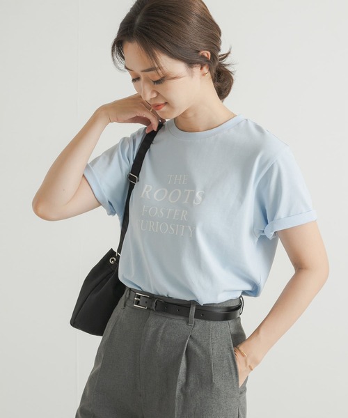 URBAN RESEARCH DOORS(アーバンリサーチドアーズ)の「ベーシックロゴプリントTシャツ(Tシャツ/カットソー・レディース・ネイビー/ブルー/アイボリー・MEDIUM)」の15枚目の写真