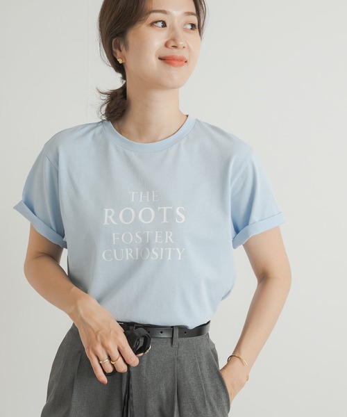 URBAN RESEARCH DOORS(アーバンリサーチドアーズ)の「ベーシックロゴプリントTシャツ(Tシャツ/カットソー・レディース・ネイビー/ブルー/アイボリー・MEDIUM)」の17枚目の写真