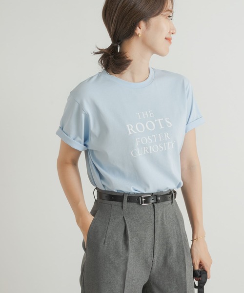 URBAN RESEARCH DOORS(アーバンリサーチドアーズ)の「ベーシックロゴプリントTシャツ(Tシャツ/カットソー・レディース・ネイビー/ブルー/アイボリー・MEDIUM)」の19枚目の写真