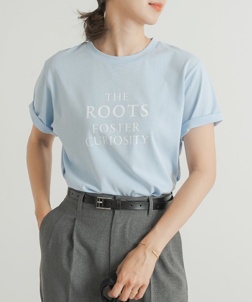 URBAN RESEARCH DOORS(アーバンリサーチドアーズ)の「ベーシックロゴプリントTシャツ(Tシャツ/カットソー・レディース・ネイビー/ブルー/アイボリー・MEDIUM)」の20枚目の写真