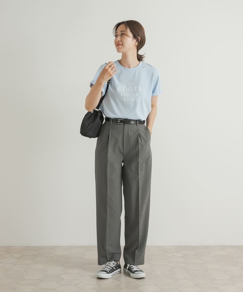 URBAN RESEARCH DOORS(アーバンリサーチドアーズ)の「ベーシックロゴプリントTシャツ(Tシャツ/カットソー・レディース・ネイビー/ブルー/アイボリー・MEDIUM)」の22枚目の写真