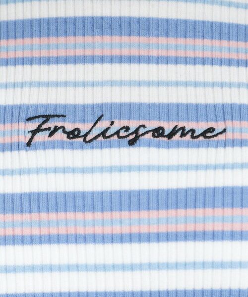 PINK-latte（ピンクラテ）の「◆【ニコプチ10月号掲載】コンパクトリブTシャツ（Tシャツ/カットソー・キッズ・オフホワイト/ブラック/ブラック系2/ブルー系7・15 /14/16）」の20枚目の写真