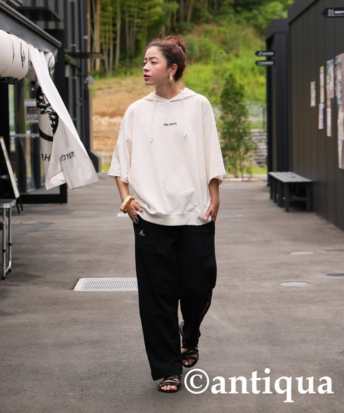 antiqua(アンティカ)の「裏毛ロゴパンツ(その他パンツ・レディース・ブラック・R/P)」の3枚目の写真