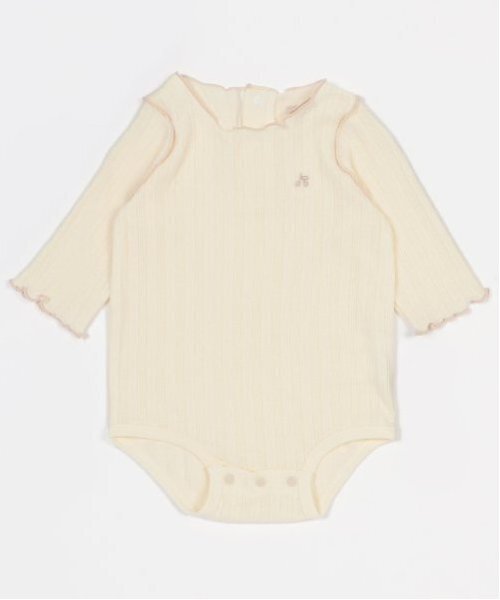 petit main（プティマイン）の「【弱酸性】針抜きロンパース（ロンパース・キッズ・ライトピンク/イエロー/アイボリー・70cm/80ｃｍ）」の2枚目の写真