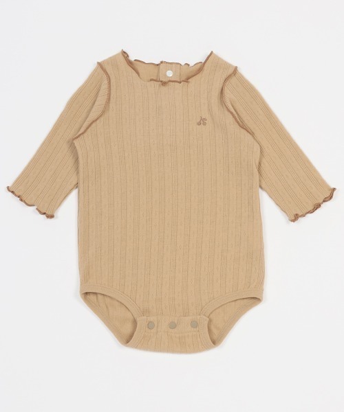 petit main（プティマイン）の「【弱酸性】針抜きロンパース（ロンパース・キッズ・ライトピンク/イエロー/アイボリー・70cm/80ｃｍ）」の3枚目の写真