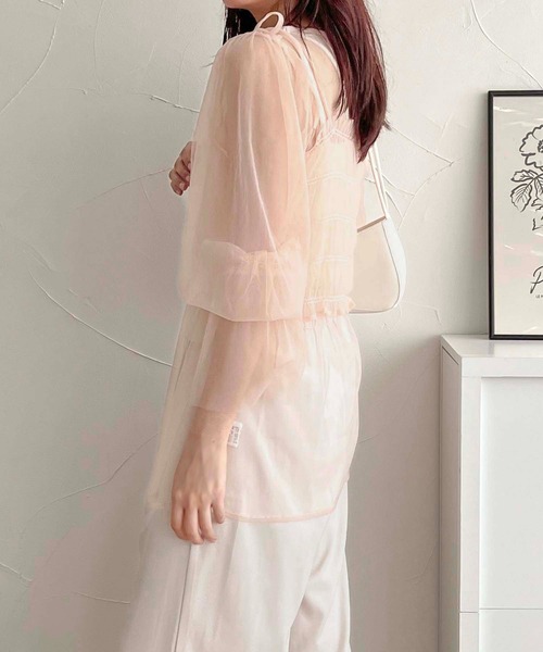 apres jour clair（アプレジュールクレア）の「【apres jour clair】レイヤードチュールトップス【ZOZOTOWN限定アイテム】（シャツ/ブラウス・レディース・アイボリー/ブラック/ピンクベージュ・フリー/X-LARGE）」の20枚目の写真