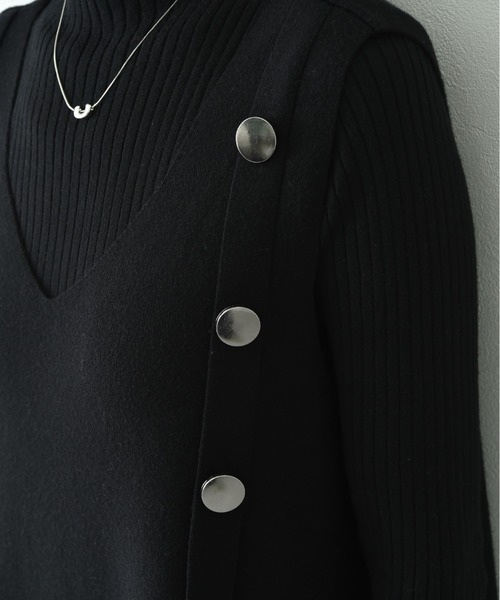 INTERPLANET（インタープラネット）の「リブニット＋ニットジャンスカＳＥＴ（ワンピース・レディース・ブラック/グレー・FREE）」の21枚目の写真