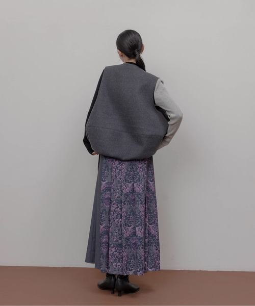 ファー&メルトンドロストコクーンフォルムベスト Eimee Law
