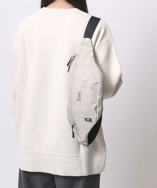 Lee（リー）の「Lee/リー ロゴ ワンポイント刺繍 撥水 ウエストバッグ/ボディバッグ/レディース メンズ（ボディバッグ/ウエストポーチ・レディース・グレー/カーキ/ベージュ/ブラック・FREE）」の17枚目の写真