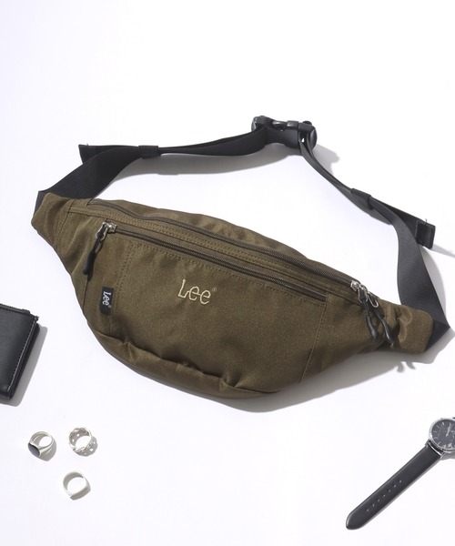 Lee（リー）の「Lee/リー ロゴ ワンポイント刺繍 撥水 ウエストバッグ/ボディバッグ/レディース メンズ（ボディバッグ/ウエストポーチ・レディース・グレー/カーキ/ベージュ/ブラック・FREE）」の7枚目の写真