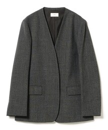COMPACT WOOL | ノーカラージャケット / ATON | ファッション