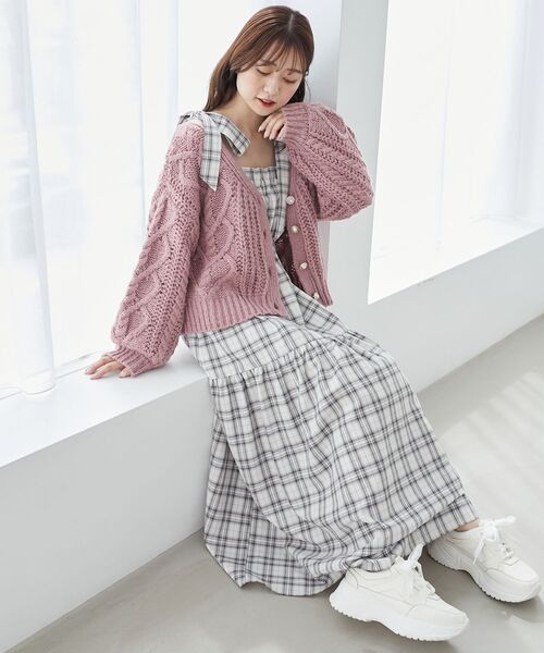 セール】ハートケーブルカーディガン（カーディガン/ボレロ