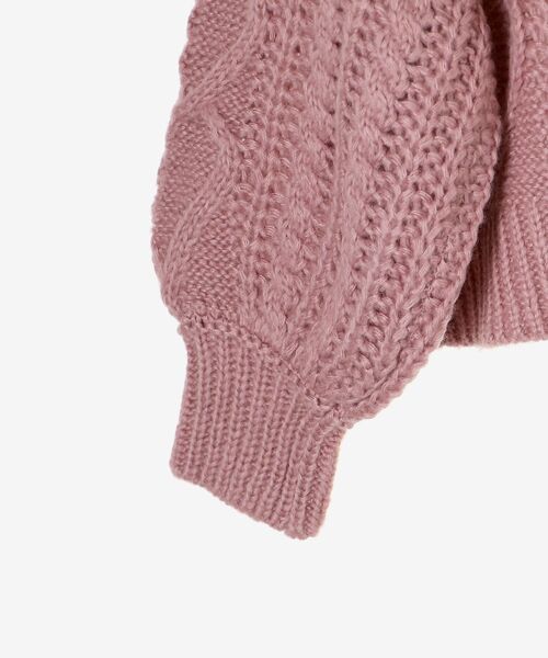 MAJESTIC LEGON（マジェスティックレゴン）の「ハートケーブルカーディガン（カーディガン/ボレロ・レディース・アイボリー/ブルー/ベージュ/ピンク/チャコールグレー・MEDIUM）」の12枚目の写真