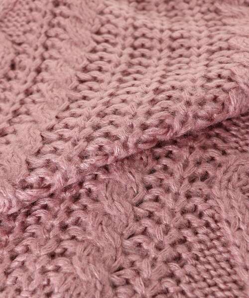 MAJESTIC LEGON（マジェスティックレゴン）の「ハートケーブルカーディガン（カーディガン/ボレロ・レディース・アイボリー/ブルー/ベージュ/ピンク/チャコールグレー・MEDIUM）」の10枚目の写真