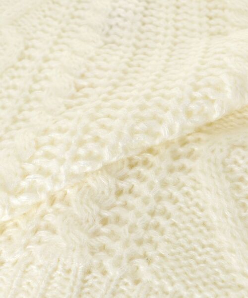 MAJESTIC LEGON（マジェスティックレゴン）の「ハートケーブルカーディガン（カーディガン/ボレロ・レディース・アイボリー/ブルー/ベージュ/ピンク/チャコールグレー・MEDIUM）」の9枚目の写真