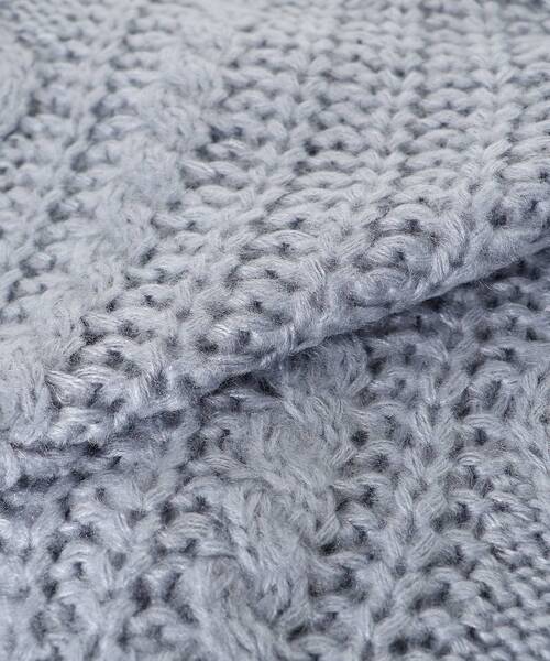 MAJESTIC LEGON（マジェスティックレゴン）の「ハートケーブルカーディガン（カーディガン/ボレロ・レディース・アイボリー/ブルー/ベージュ/ピンク/チャコールグレー・MEDIUM）」の7枚目の写真