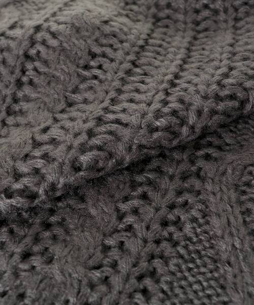 MAJESTIC LEGON（マジェスティックレゴン）の「ハートケーブルカーディガン（カーディガン/ボレロ・レディース・アイボリー/ブルー/ベージュ/ピンク/チャコールグレー・MEDIUM）」の6枚目の写真