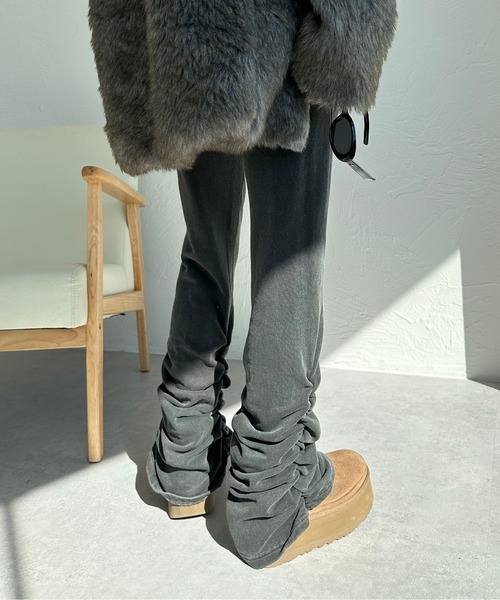 裾シャーリング裏毛レギンスパンツ（その他パンツ）｜sedacle