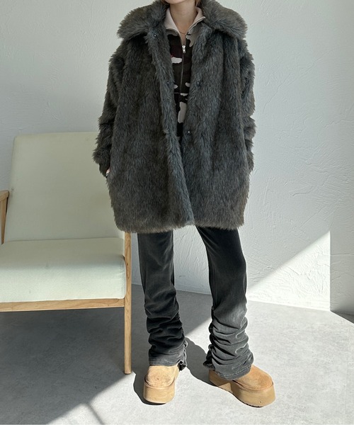 sedacle girl(セダクルガール)の「裾シャーリング裏毛レギンスパンツ(その他パンツ・レディース・ブルー/ブラック・SMALL/MEDIUM)」の19枚目の写真