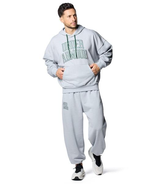 UNDER ARMOUR(アンダーアーマー)の「UAアイコン ヘビーウェイト テリー オーバーサイズ フーディー(トレーニング/メンズ)(スウェット・メンズ・グレー・XL/2XL/M/3XL/L/S)」の3枚目の写真