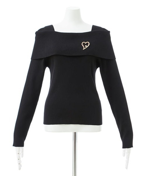 INGNI(イング)の「ブローチ付オフショルニット/A(ニット/セーター・レディース・ホワイト系その他/ピンク/ブラック/グレー系3/オフホワイト/ブラック系その他/チャコールグレー・M)」の13枚目の写真