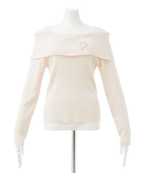 INGNI(イング)の「ブローチ付オフショルニット/A(ニット/セーター・レディース・ホワイト系その他/ピンク/ブラック/グレー系3/オフホワイト/ブラック系その他/チャコールグレー・M)」の14枚目の写真