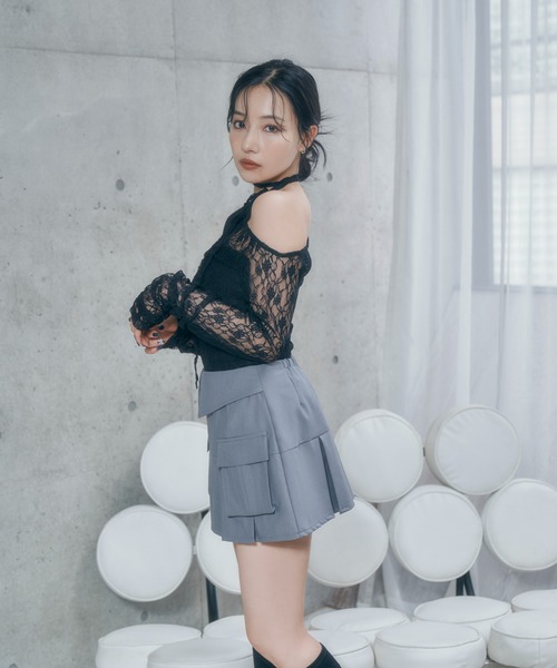 ANDGEEBEE（アンジービー）の「アシメレーストップス（その他トップス・レディース・ブラック/ホワイト・FREE）」の12枚目の写真