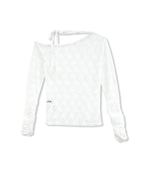 ANDGEEBEE（アンジービー）の「アシメレーストップス（その他トップス・レディース・ブラック/ホワイト・FREE）」の10枚目の写真