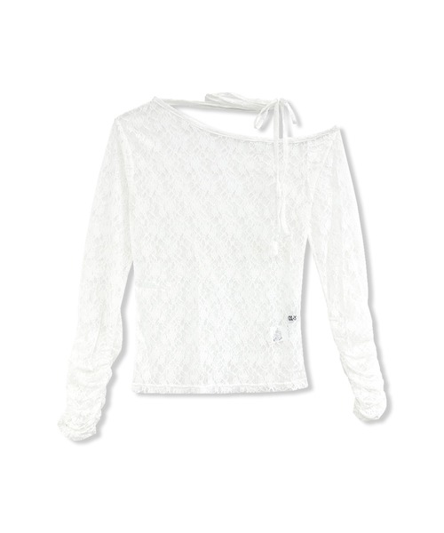 ANDGEEBEE（アンジービー）の「アシメレーストップス（その他トップス・レディース・ブラック/ホワイト・FREE）」の9枚目の写真