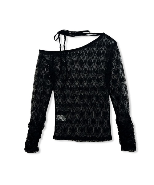 ANDGEEBEE（アンジービー）の「アシメレーストップス（その他トップス・レディース・ブラック/ホワイト・FREE）」の16枚目の写真