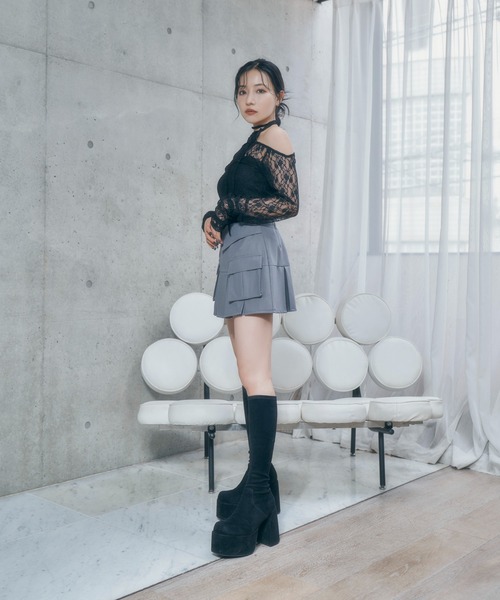 ANDGEEBEE（アンジービー）の「アシメレーストップス（その他トップス・レディース・ブラック/ホワイト・FREE）」の17枚目の写真