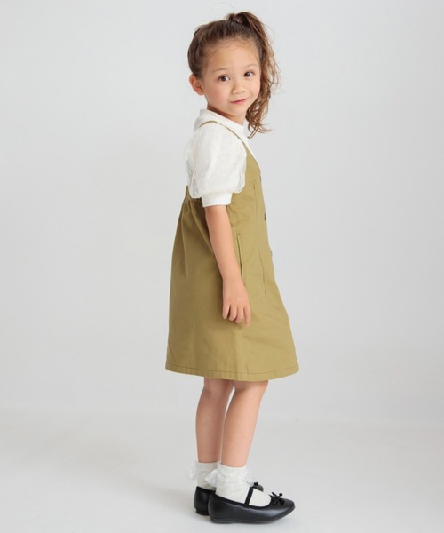 BRANSHES(ブランシェス)の「ハートフロッキー×ボリューム袖5分袖Tシャツ(Tシャツ/カットソー・キッズ・アイボリー/ピンクベージュ/ブラック・80/90/120/100/110/150/130/140)」の8枚目の写真