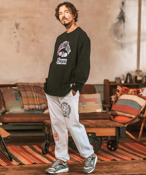 seventy seven(セブンティセブン)の「mlt4830- middle onz over size L-S t-shirts (athletics 24W) カットソー(Tシャツ/カットソー・メンズ・ホワイト×ブラック/ブラック/ブルー系その他/ホワイト×イエロー・S/M/L/XL)」の18枚目の写真