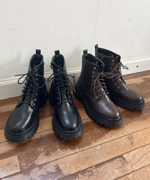 archives（アルシーヴ）の「レースアップシューズ（ブーツ・レディース・ブラウン/ブラック・MEDIUM/LARGE）」の2枚目の写真