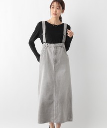 GLOBAL WORK | GOODデニムハイウエストジャンスカ/132430(ジャンパースカート)