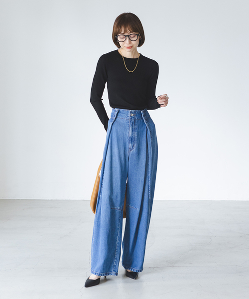 NOBLE Super160sダブルリブクルーニット Super160sダブルリブクルーニット | ノーブル(Noble) | マルイウェブ