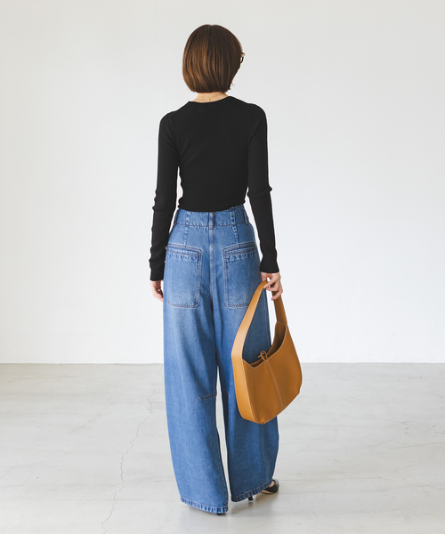 Noble（ノーブル）の「《追加2》リブクルーネックニット（ニット