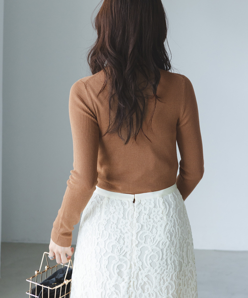 Noble（ノーブル）の「《追加2》リブクルーネックニット（ニット