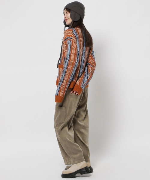 niko and...（ニコアンド）の「アソート柄ZIPカーディガン（カーディガン/ボレロ・レディース・チャコール/オレンジ/アイボリー・MEDIUM/LARGE）」の7枚目の写真