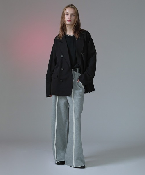 selle glant（セレグランテ）の「INSIDEOUT SWEAT WIDE PANTS/インサイドアウトスウェットワイドパンツ（スウェットパンツ・メンズ・ブラック/杢グレー/ブラック系・MEDIUM/SMALL/LARGE）」の11枚目の写真