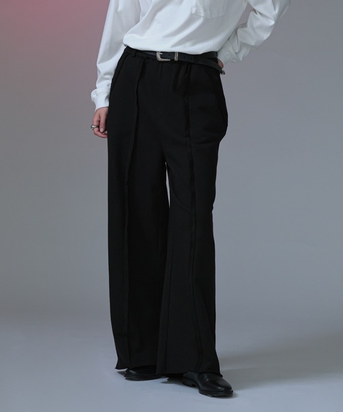 selle glant（セレグランテ）の「INSIDEOUT SWEAT WIDE PANTS/インサイドアウトスウェットワイドパンツ（スウェットパンツ・メンズ・ブラック/杢グレー/ブラック系・MEDIUM/SMALL/LARGE）」の21枚目の写真