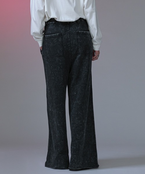 selle glant（セレグランテ）の「INSIDEOUT SWEAT WIDE PANTS/インサイドアウトスウェットワイドパンツ（スウェットパンツ・メンズ・ブラック/杢グレー/ブラック系・MEDIUM/SMALL/LARGE）」の14枚目の写真