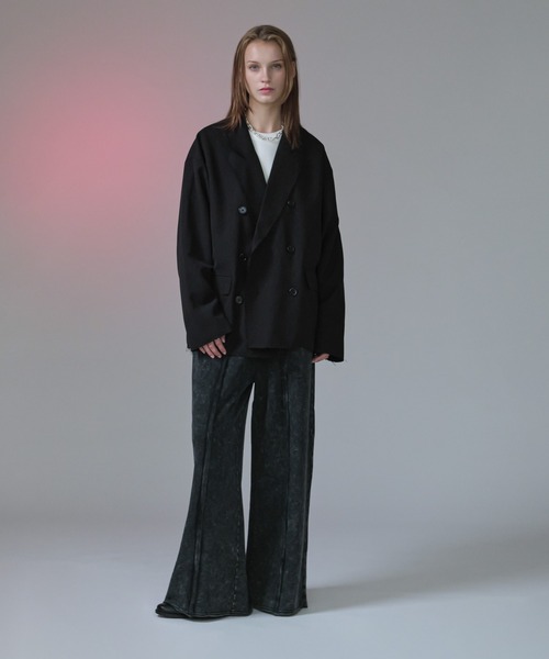 selle glant（セレグランテ）の「INSIDEOUT SWEAT WIDE PANTS/インサイドアウトスウェットワイドパンツ（スウェットパンツ・メンズ・ブラック/杢グレー/ブラック系・MEDIUM/SMALL/LARGE）」の19枚目の写真