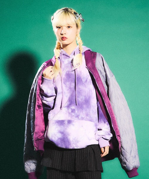 PUNYUS（プニュズ）の「リバーシブルMA-1（MA-1・レディース・カーキ/ブラック/パープル・2/3/4）」の4枚目の写真