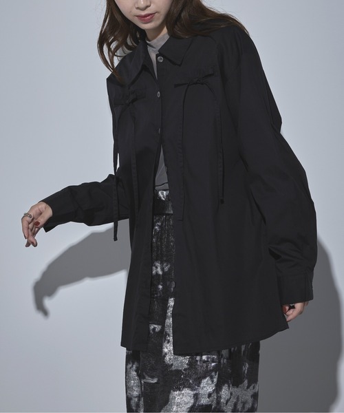 MAISON BREEZE(メゾンブリーズ)の「【MAISON BREEZE】40ブロード リボンブラウス 32005A332 XNN(シャツ/ブラウス・レディース・ブラック/チャコールグレー/ホワイト/ピンク・FREE)」の12枚目の写真