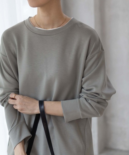 URBAN COLLECTION(アーバンコレクション)の「URBAN COLLECTION バックスリットプルオーバー(その他トップス・レディース・杢グレー/チャコールグレー/セージグリーン・フリー)」の9枚目の写真