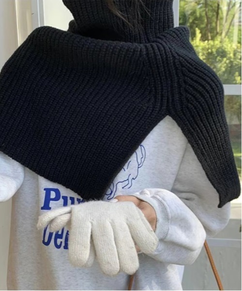 Port（ポート）の「【 antique andico / アンティーク アンディコ 】 リブ ニット タートル ネック ウォーマー / スヌード #（ネックウォーマー/スヌード・レディース・アイボリー/ブラック/グレー/ベージュ/レッド・FREE）」の6枚目の写真