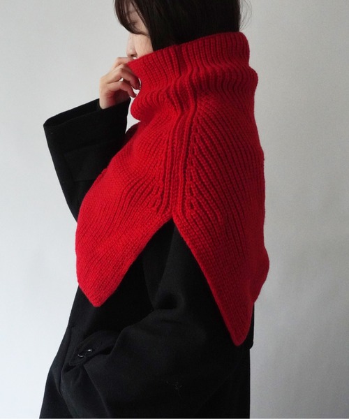 Port（ポート）の「【 antique andico / アンティーク アンディコ 】 リブ ニット タートル ネック ウォーマー / スヌード #（ネックウォーマー/スヌード・レディース・アイボリー/ブラック/グレー/ベージュ/レッド・FREE）」の8枚目の写真